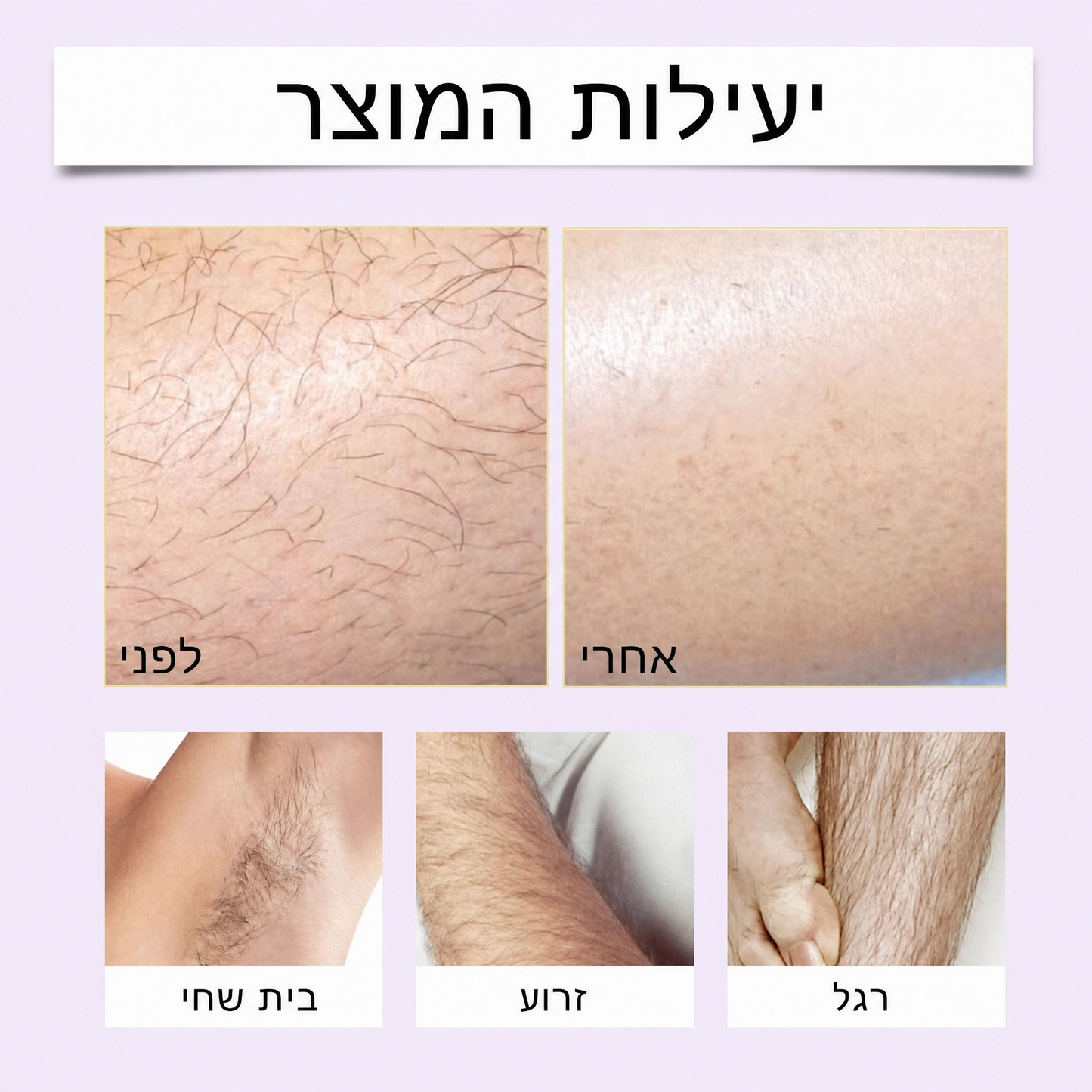 Yuri – ערכה להסרת שיער בלי סכין ובלי גירויים לגברים
